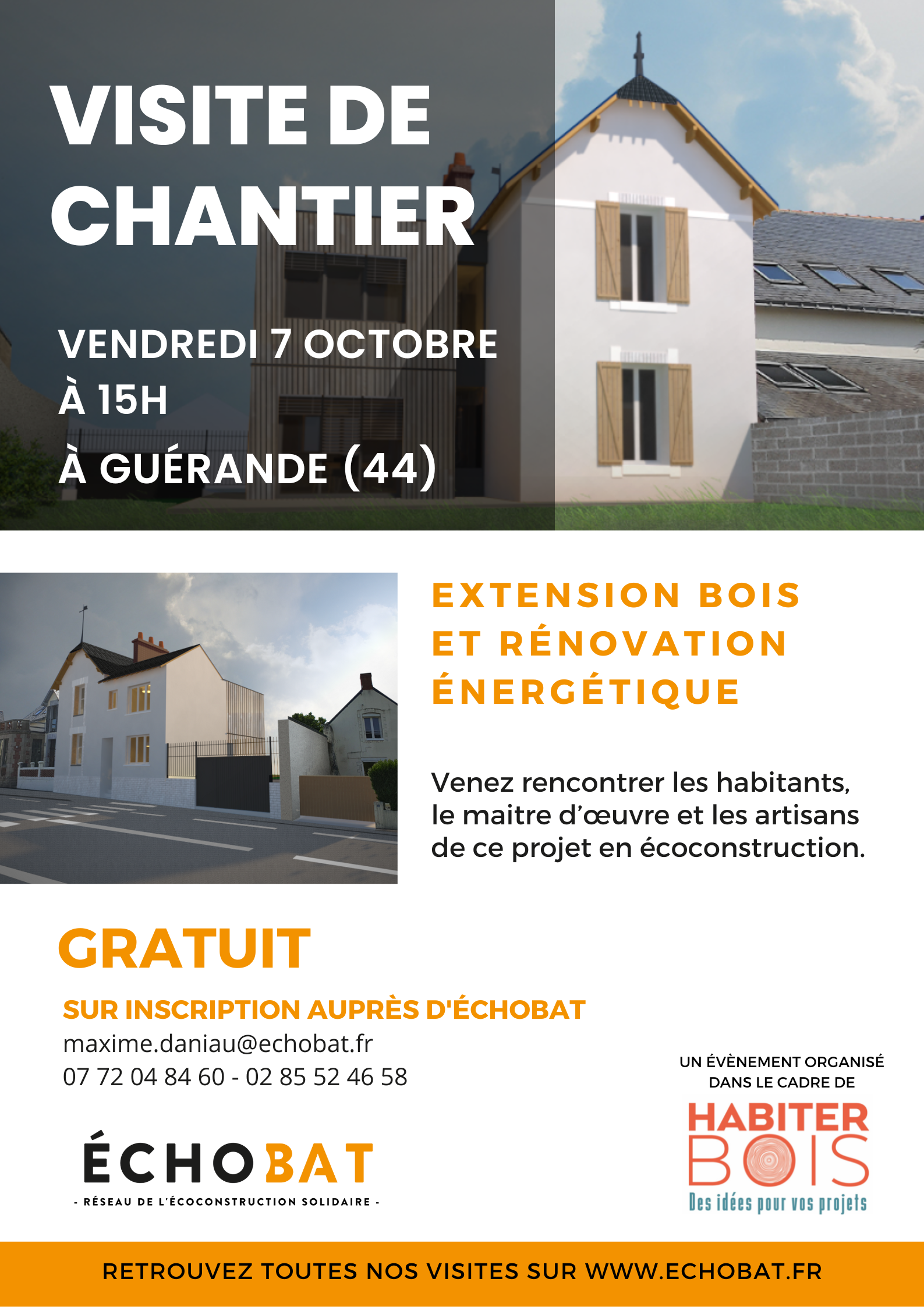 Habiter Bois - Visite de chantier ÉCHOBAT à Guérande